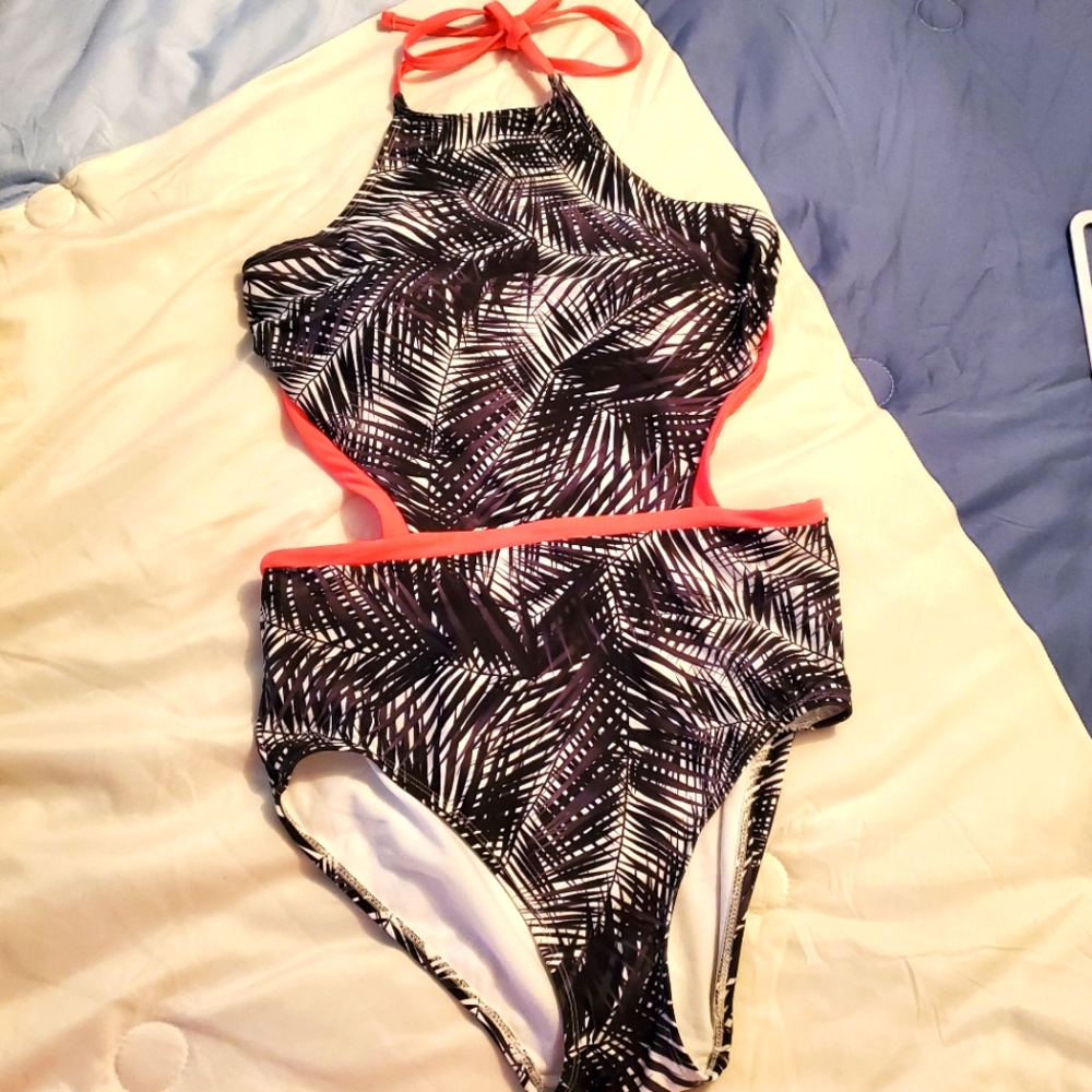 Time & Tru Tropical Swim Suit